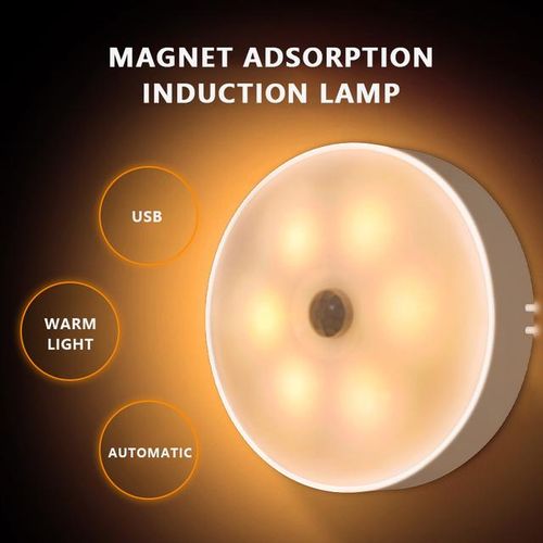 INTELLIGENT INDUCTION LAMP HAS ON OFF AUTO OPTIONS, STICKS BY A MAGNETIC ADHESIVE STICKER SET MOTION SENSOR LIGHT INDOOR LED NIGHT LIGHT BATTERY POWERED STEP LIGHTS STAIR CLOSET LIGHT UNDER CABINET LI