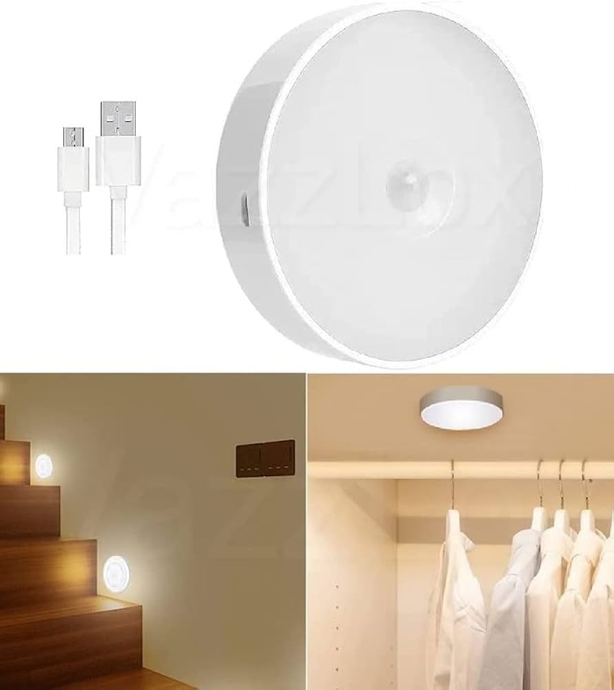 INTELLIGENT INDUCTION LAMP HAS ON OFF AUTO OPTIONS, STICKS BY A MAGNETIC ADHESIVE STICKER SET MOTION SENSOR LIGHT INDOOR LED NIGHT LIGHT BATTERY POWERED STEP LIGHTS STAIR CLOSET LIGHT UNDER CABINET LI