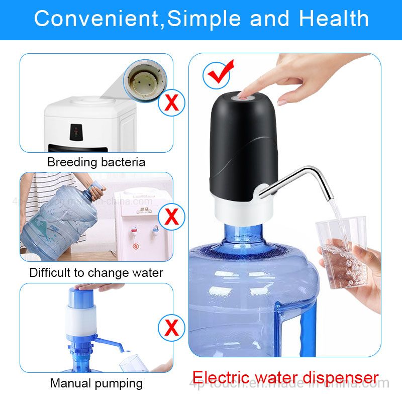 NARROW SPOUT AUTOMATIC RECHARGABLE WATER DISPENSER GALLON WATER DISPENSER, AUTOMATIC RECHARGEABLE WATER DISPENSER, USB CHARGING ELECTRIC WATER PUMP, DRINKING PUMP FOR GALLON BOTTLE.