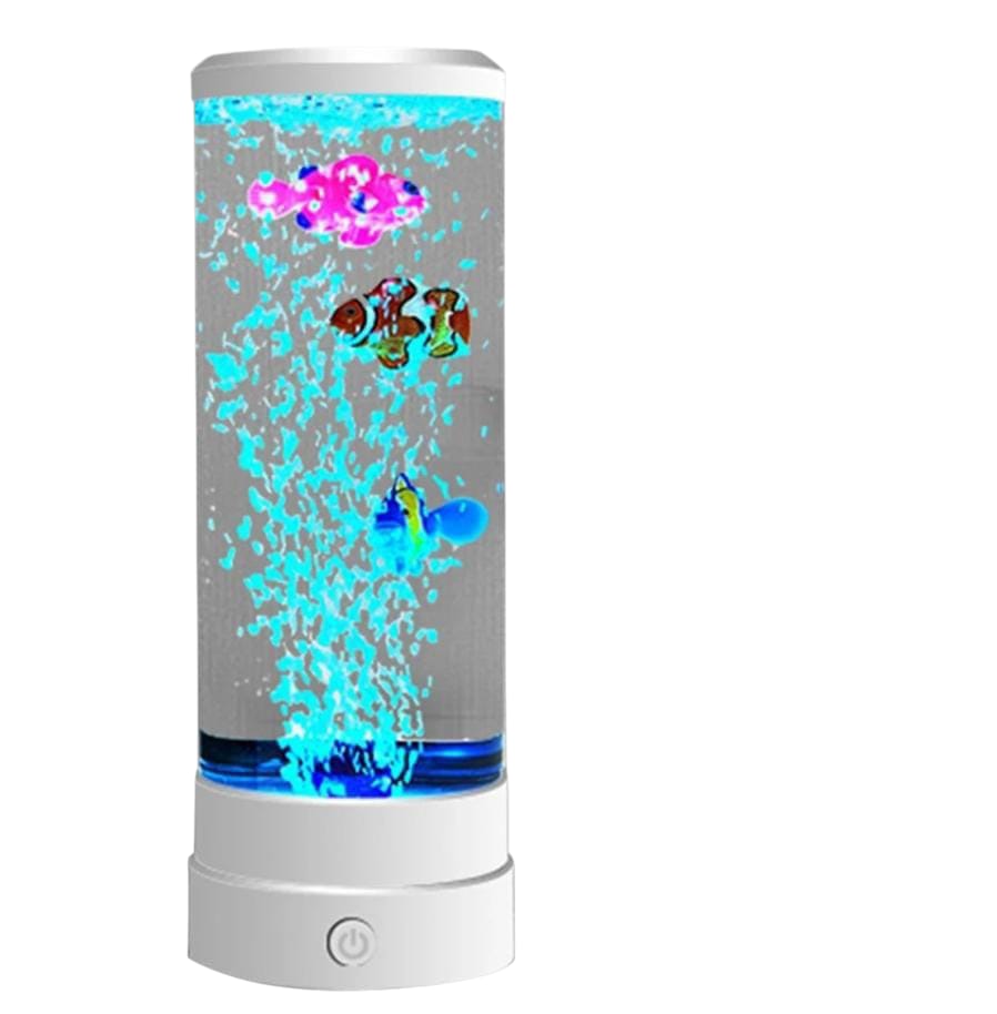 FISH LAMP LED Bubble Fish Lamp Decor 1.5L Capacity – Multi-Color Changing Aquarium Night Light for Office, Bedroom, or Living Room SUITABLE FOR PARTIES, HOLIDAYS