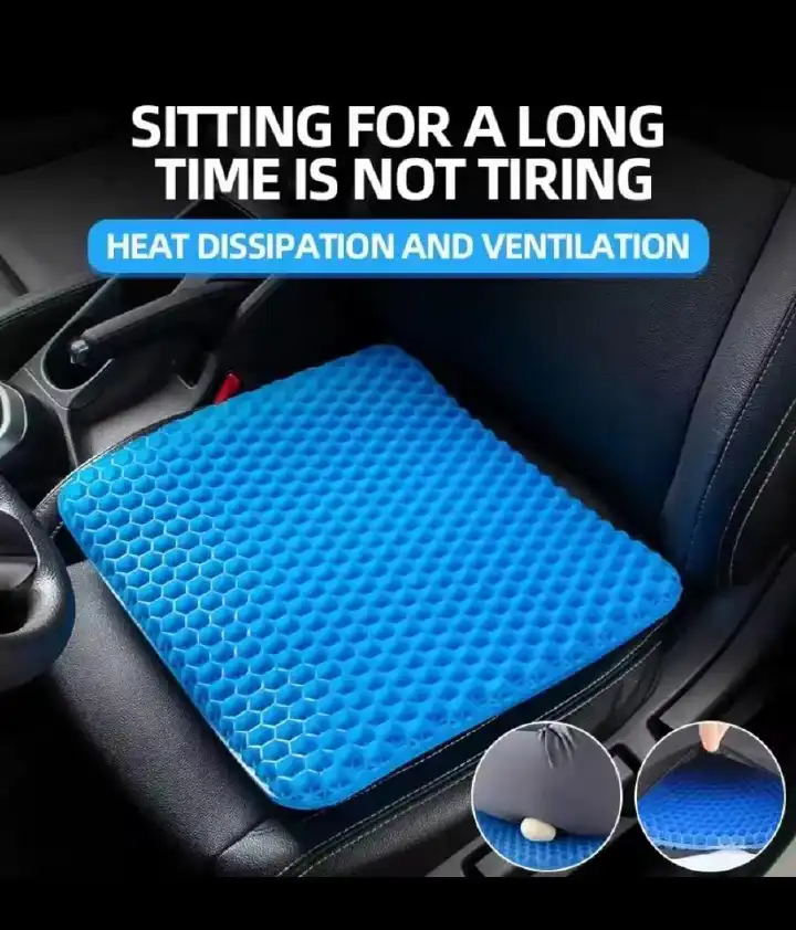 EGG SITTER SUPPORT CUSHION GEL SEAT CUSHION FOR LONG SITTING DOUBLE THICK COOLING EGG CUSHION FOR BACK, HIP, SCIATICA, TAILBONE PAIN RELIEF - OFFICE CHAIR CAR SEAT CUSHION – WHEELCHAIR CUSHIONS