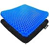 EGG SITTER SUPPORT CUSHION GEL SEAT CUSHION FOR LONG SITTING DOUBLE THICK COOLING EGG CUSHION FOR BACK, HIP, SCIATICA, TAILBONE PAIN RELIEF - OFFICE CHAIR CAR SEAT CUSHION – WHEELCHAIR CUSHIONS