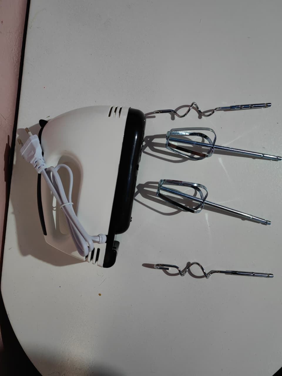 Hand Mixer Electric 5 Speed handheld Mixer, 4 Stainless Steel Accessories for Baking Cake  Food Beater, Turbo Boost/Self-Control Speed + Eject Button
