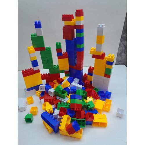 Kids Blocks 130 Pieces Building Basic Bricks Parts and Pieces Compatible with Major Brands Construction Toys for Kids