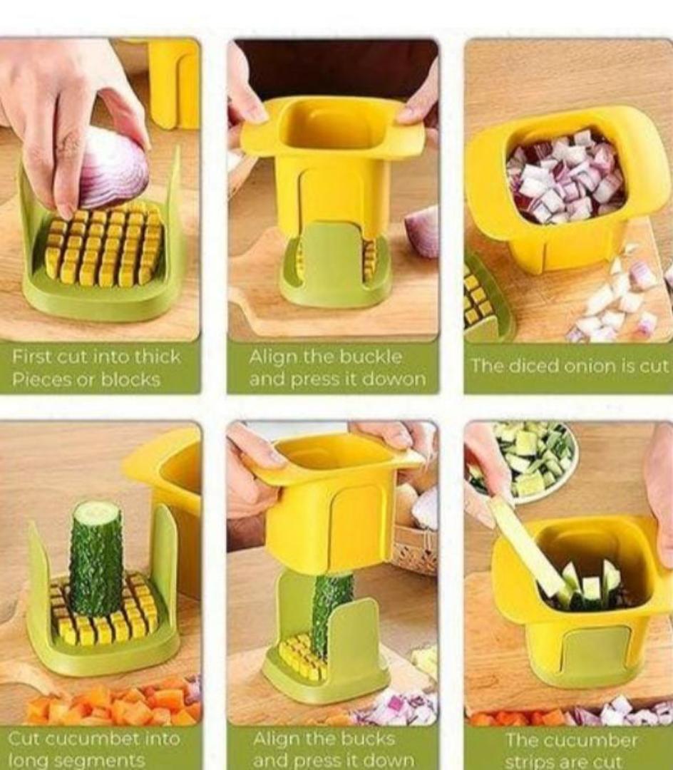 Multifunction vegetable chopper french fries cutter household onion dicer cucumber potatoe slicer kitchen tool.