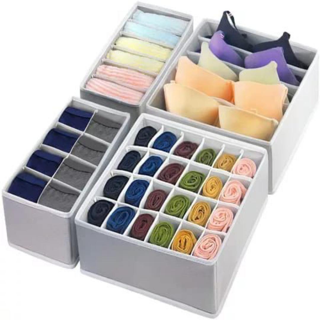 4 in 1 Space Saving Undergarment Pants /Socks/ Closet Or Drawer Organizer, Crafted from high-quality non-woven fabric, ensuring safety, durability, and reliability.