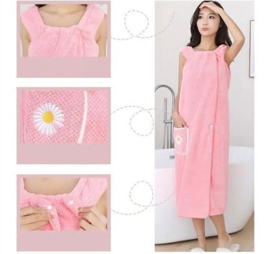 *New arrival*

*Wearable bath towel now available in 2 colours pink and bluee -size: adult free size*