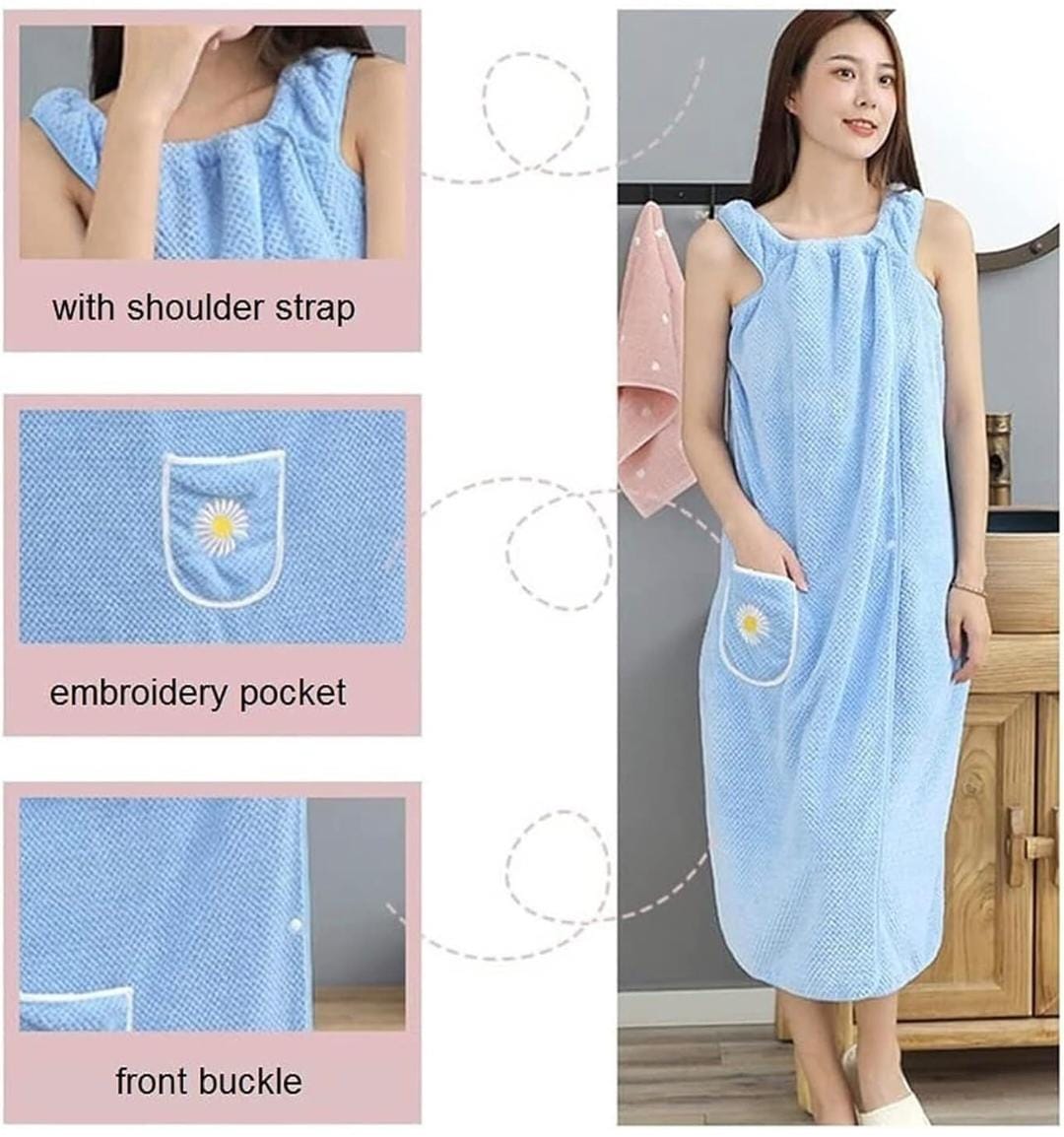 *New arrival*

*Wearable bath towel now available in 2 colours pink and bluee -size: adult free size*