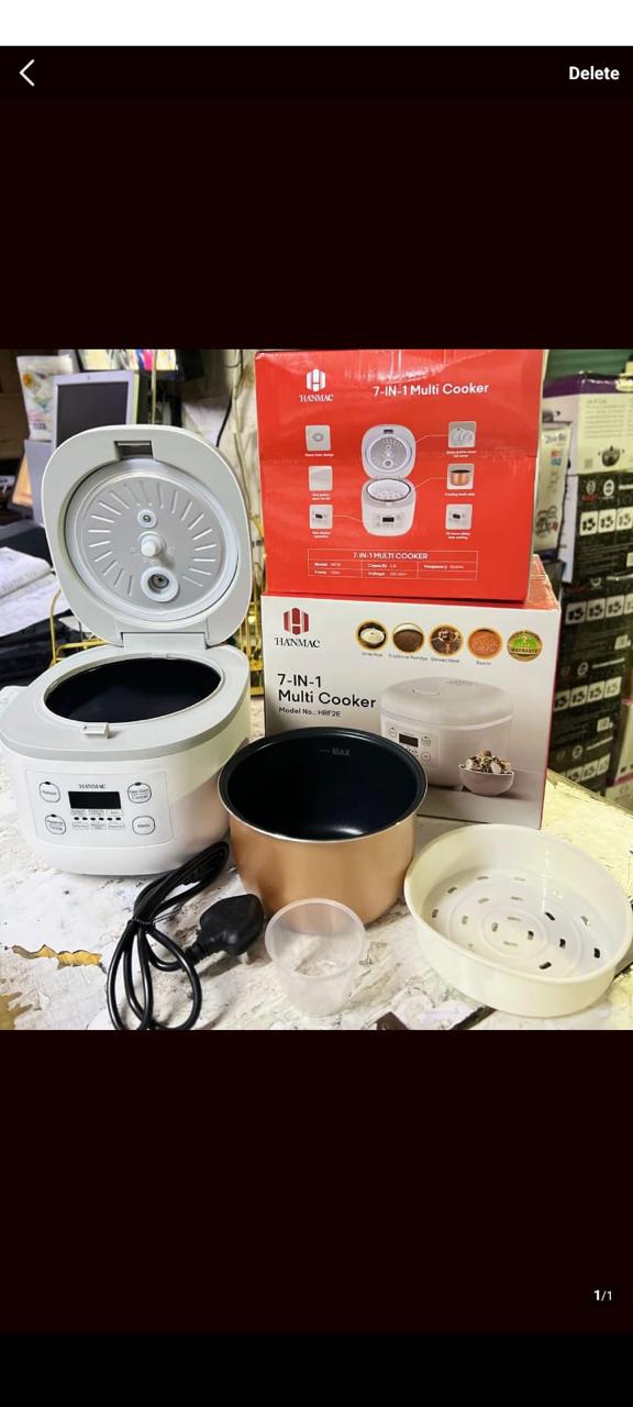 7 in 1 hanmac Rice cooker and multicooker baking ,cooking all cerials, rice maker steaming , roasting 🔥🔥🌼dont miss to get one of this amazing quality cooker