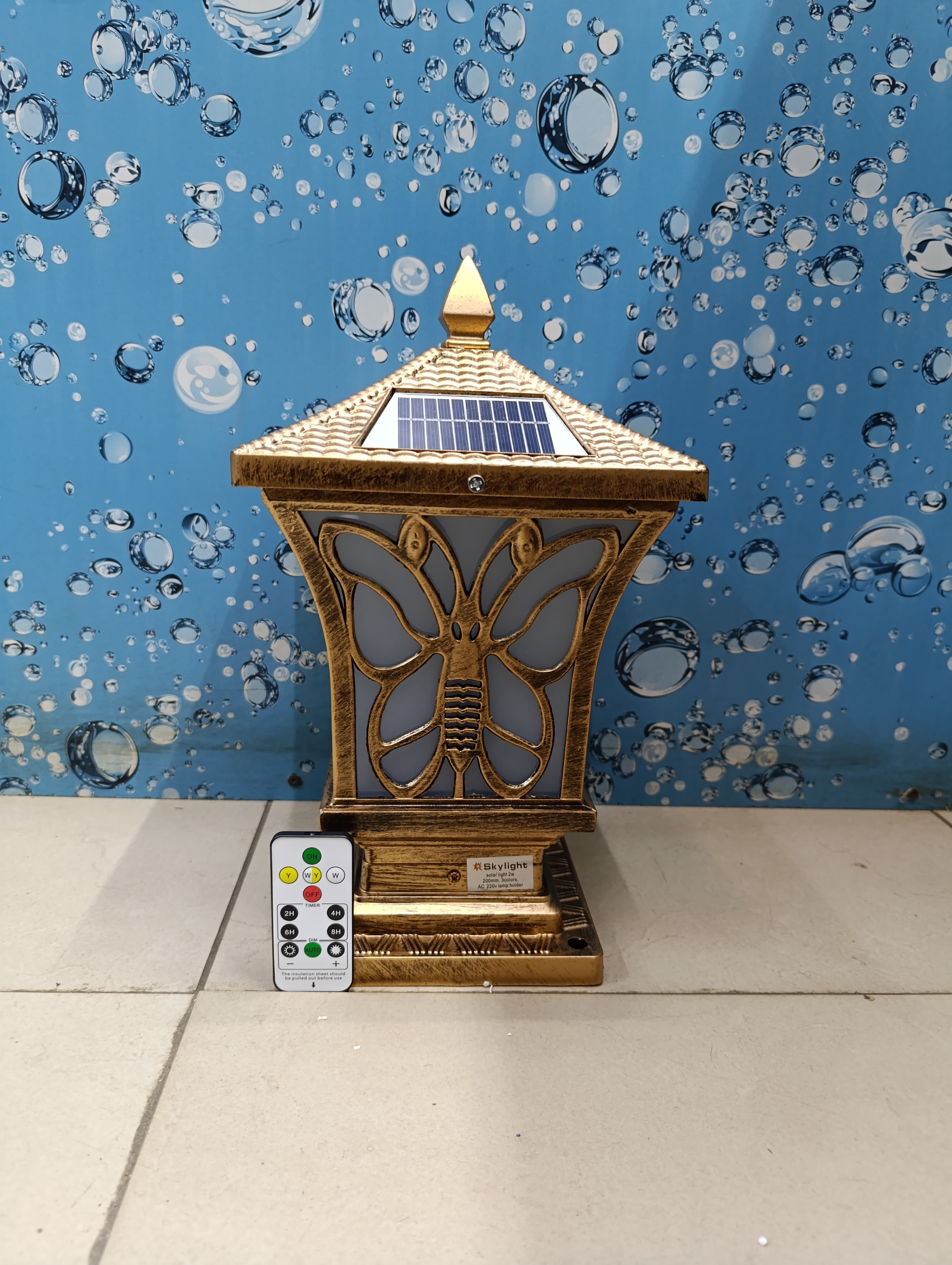 🔥🔥🔥*Solar GATE Garden Light*waterproof, with inbuilt replaceable lithium ion batteries, integrated solar panel, provision for AC bulb and cabling. It switches ON and off automatically