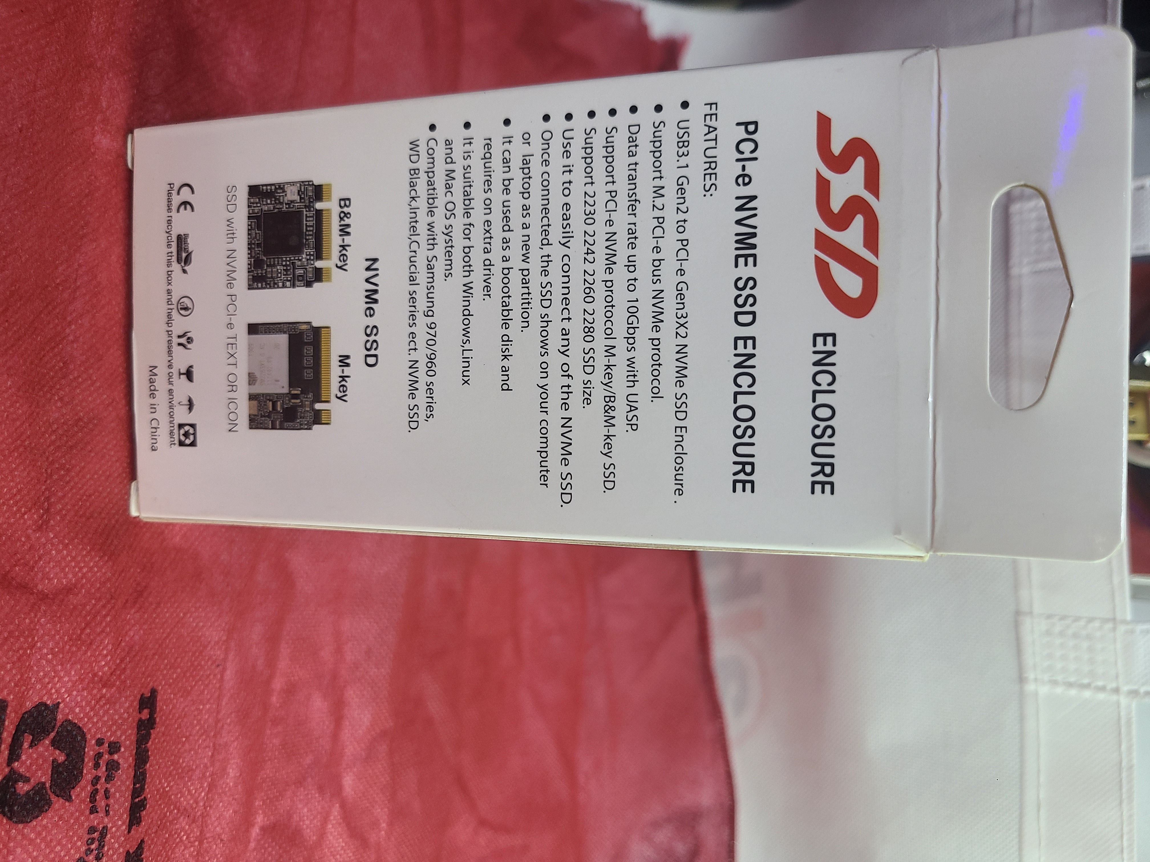 USB 3.1 NVMe External SSD Enclosure – Compact & Durable Design to protect your SSD with valuable data