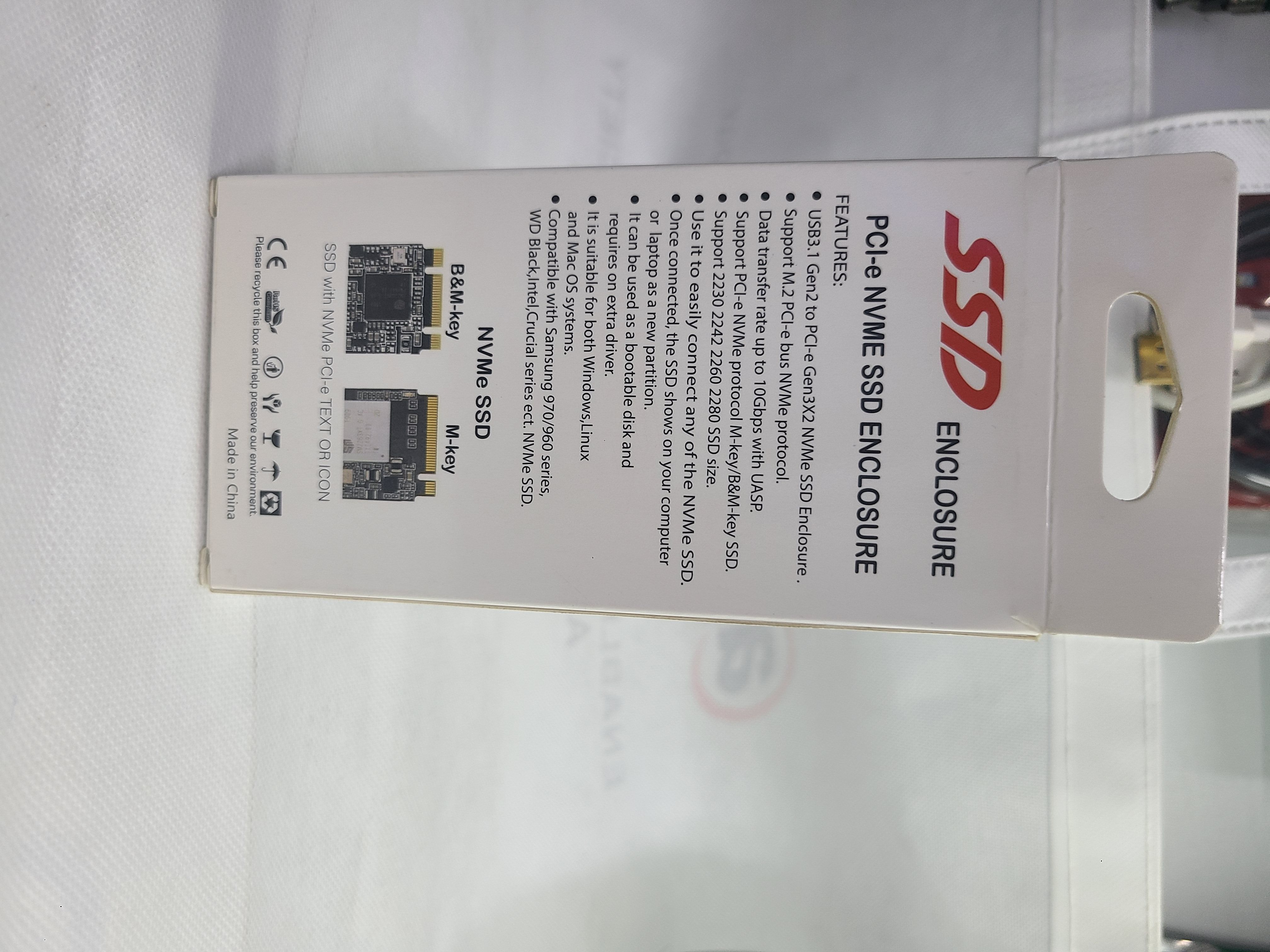 USB 3.1 Gen 2 NVMe SSD Enclosure – 10Gbps High-Speed External Case – 10Gbps High-Speed External Case, high quality SSD casing for data protection