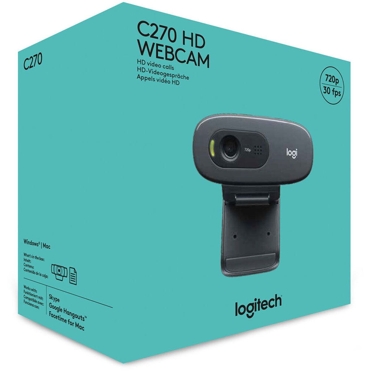 Logitech C270 HD Webcam – 720p Video Calling with Noise-Reducing Mic
Logitech C270 USB HD Webcam 720p – Clear Video Calling, Built-In Noise Reduction Mic, Auto-Adjusting Light, Ideal for Zoom, Google