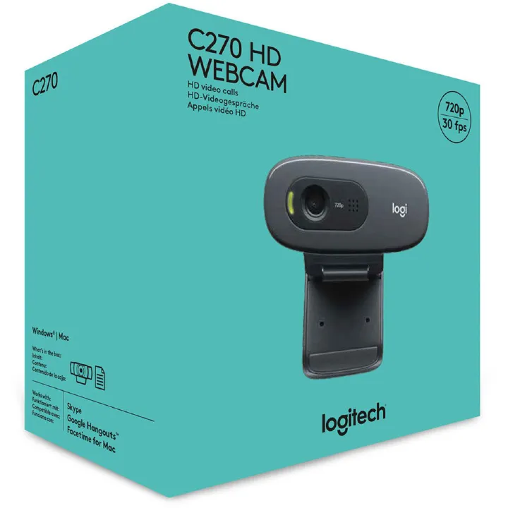 Logitech C270 HD Webcam – 720p Video Calling with Noise-Reducing Mic
Logitech C270 USB HD Webcam 720p – Clear Video Calling, Built-In Noise Reduction Mic, Auto-Adjusting Light, Ideal for Zoom, Google