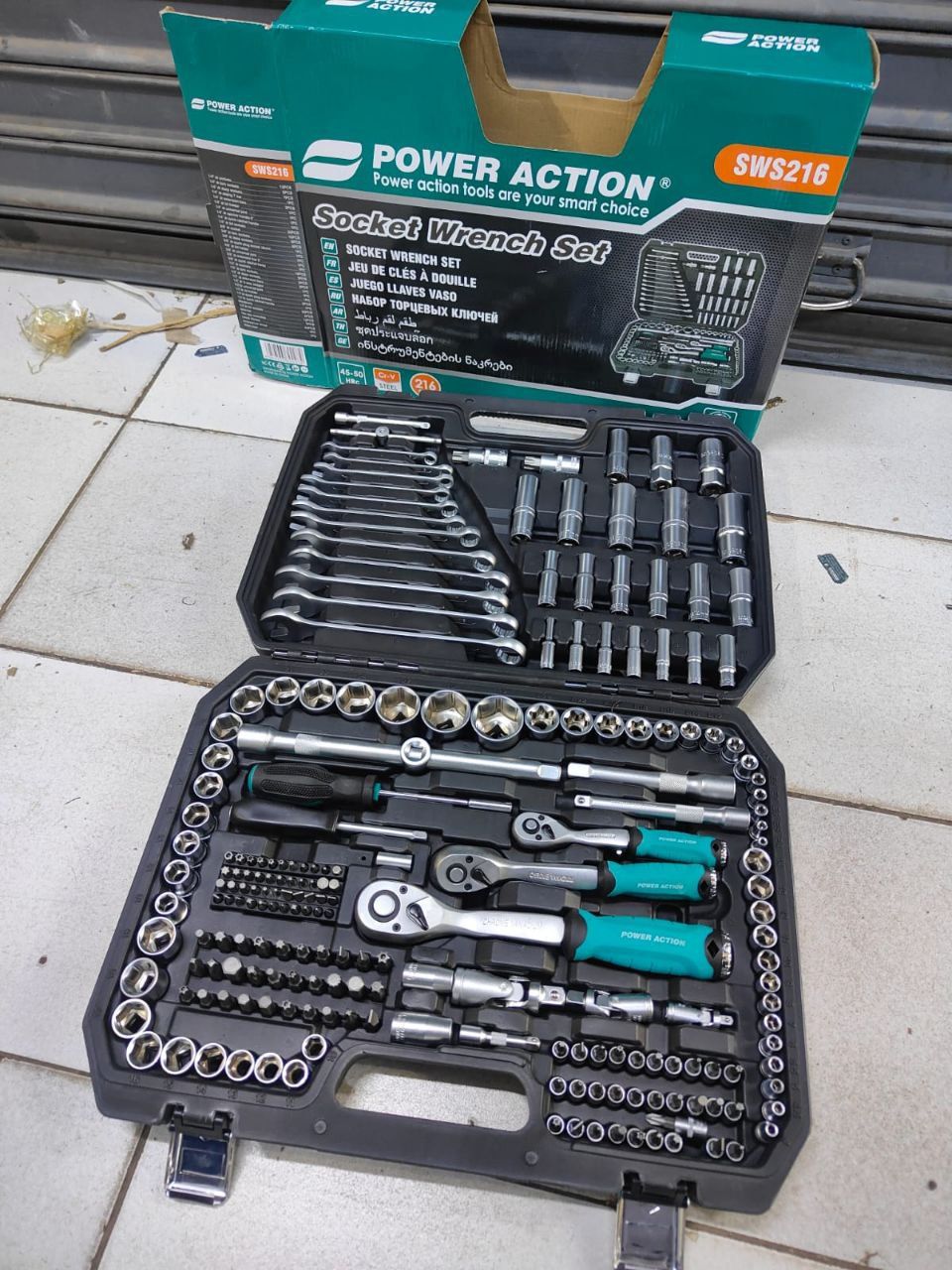 Power action Socket Wrench set 216 toolbox set