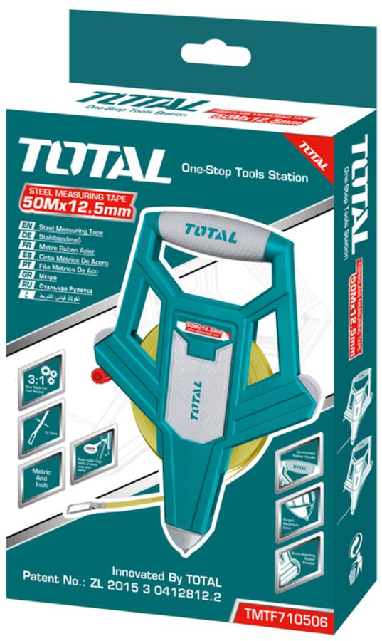 Total TMT710506 Steel measuring tape 50mx12.5mm
