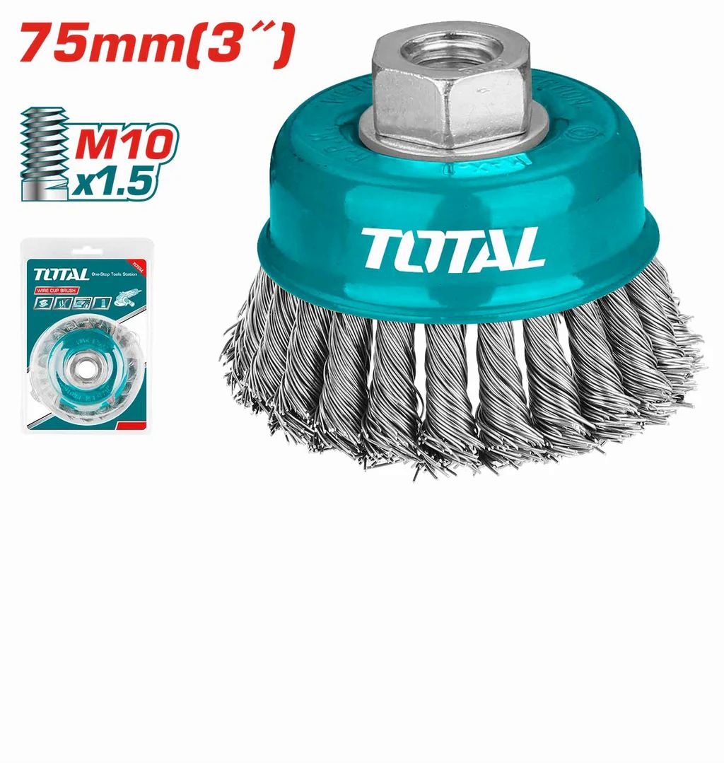 Total TAC32031 Wire cup brush Dia: 75mm, 3"