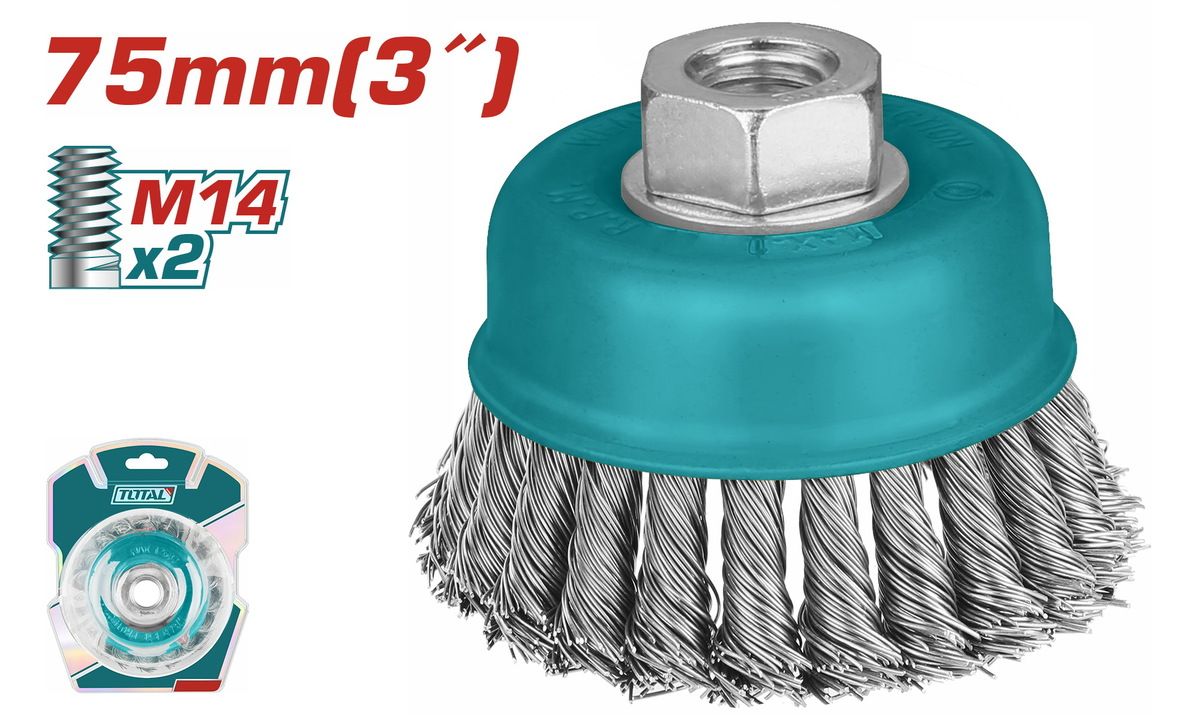 Total TAC32031 Wire cup brush Dia: 75mm, 3"