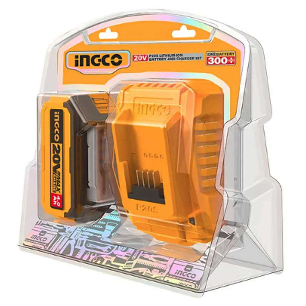 Ingco FBCPK1214 P20S Lithium-Ion battery and charger kit 20v 4.0Ah
