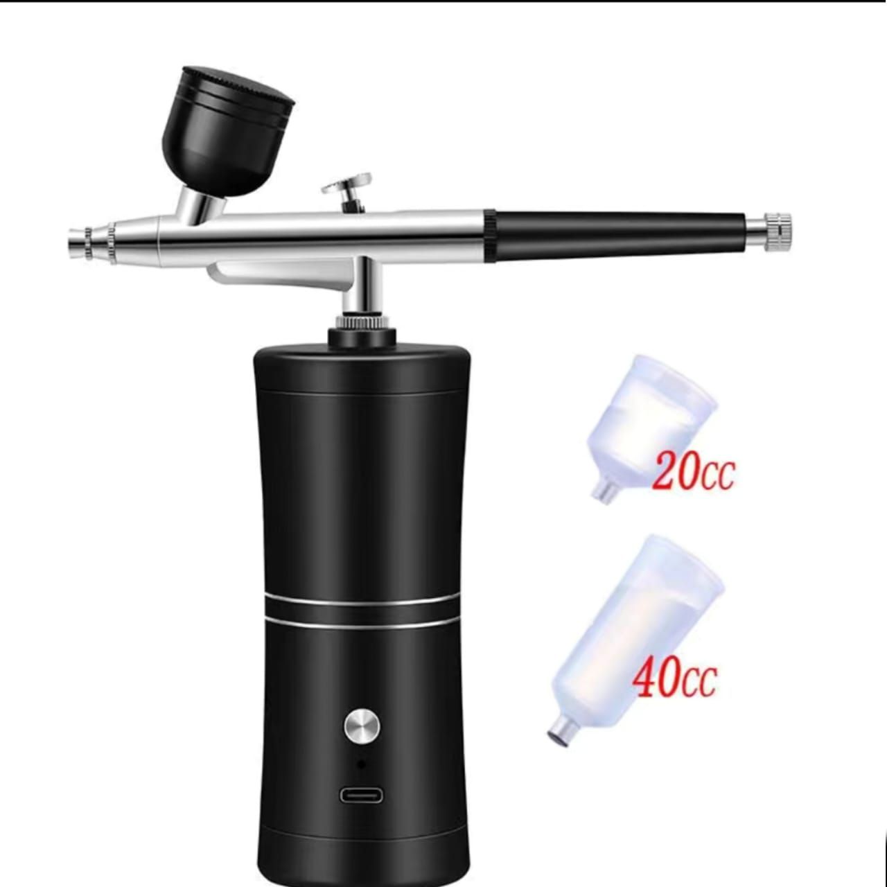 Portable Rechargeable Wireless Airbrush With Compressor Auto Action Spray Gun for Face Beauty ,Nail Art Tattoo and cake craft.
