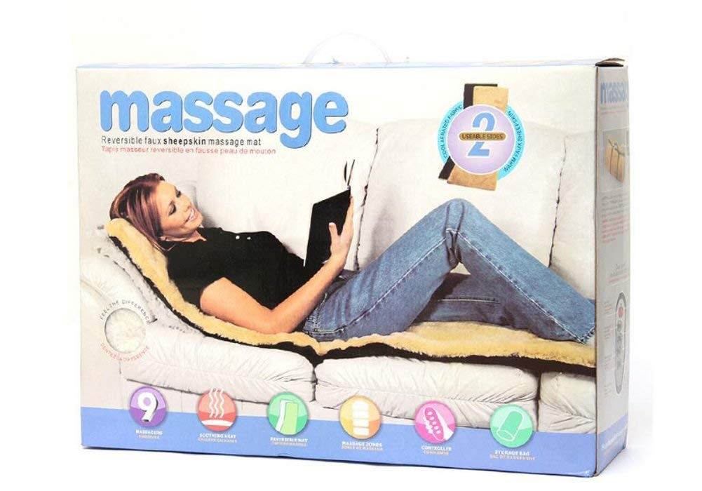 Reversible Faux Sheepskin Electric Massage Mat