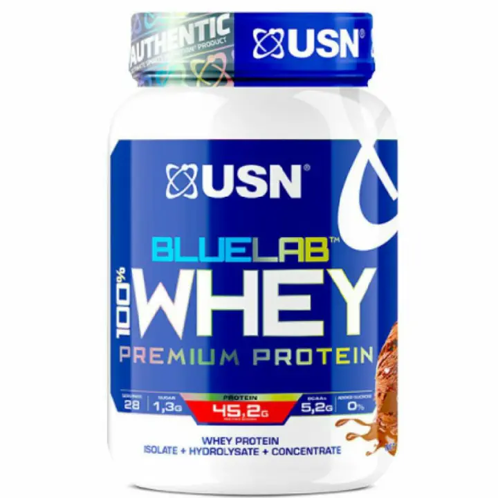 USN BLUE LAB 100% PREMIUM WHEY PROTEIN ISOLATE+HYDROLYSATE+CONCENTRATE NET WT 908g