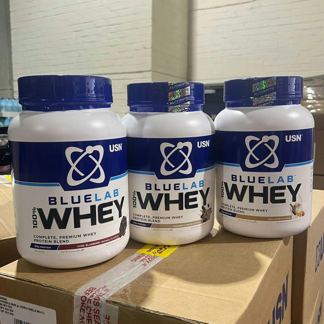 USN BLUE LAB 100% PREMIUM WHEY PROTEIN ISOLATE+HYDROLYSATE+CONCENTRATE NET WT 908g