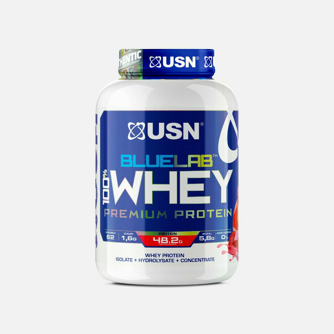 USN BLUE LAB 100% PREMIUM WHEY PROTEIN ISOLATE+HYDROLYSATE+CONCENTRATE NET WT 908g