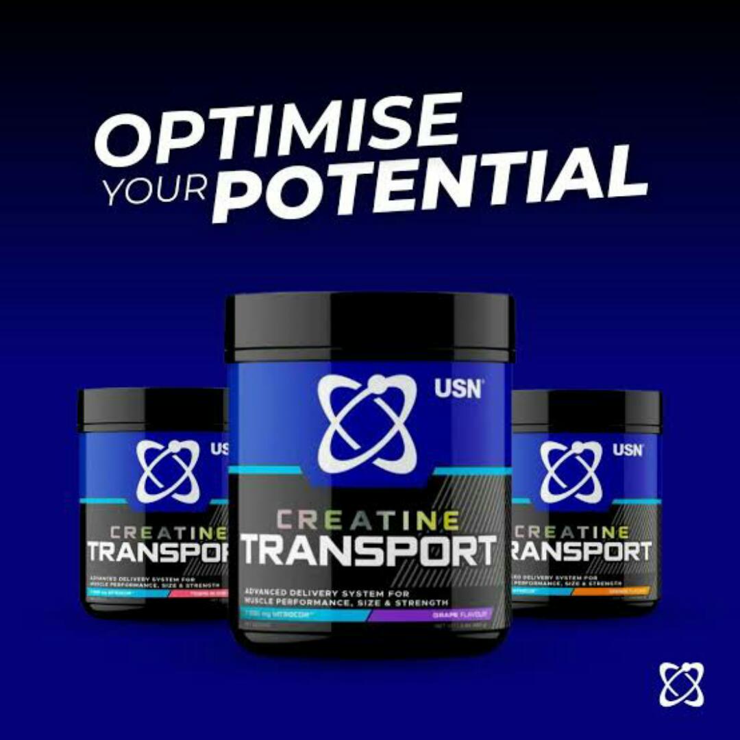 USN CREATINE TRANSPORT Advanced delivery system for Muscle performance,Size and strength NET WT 650 grams