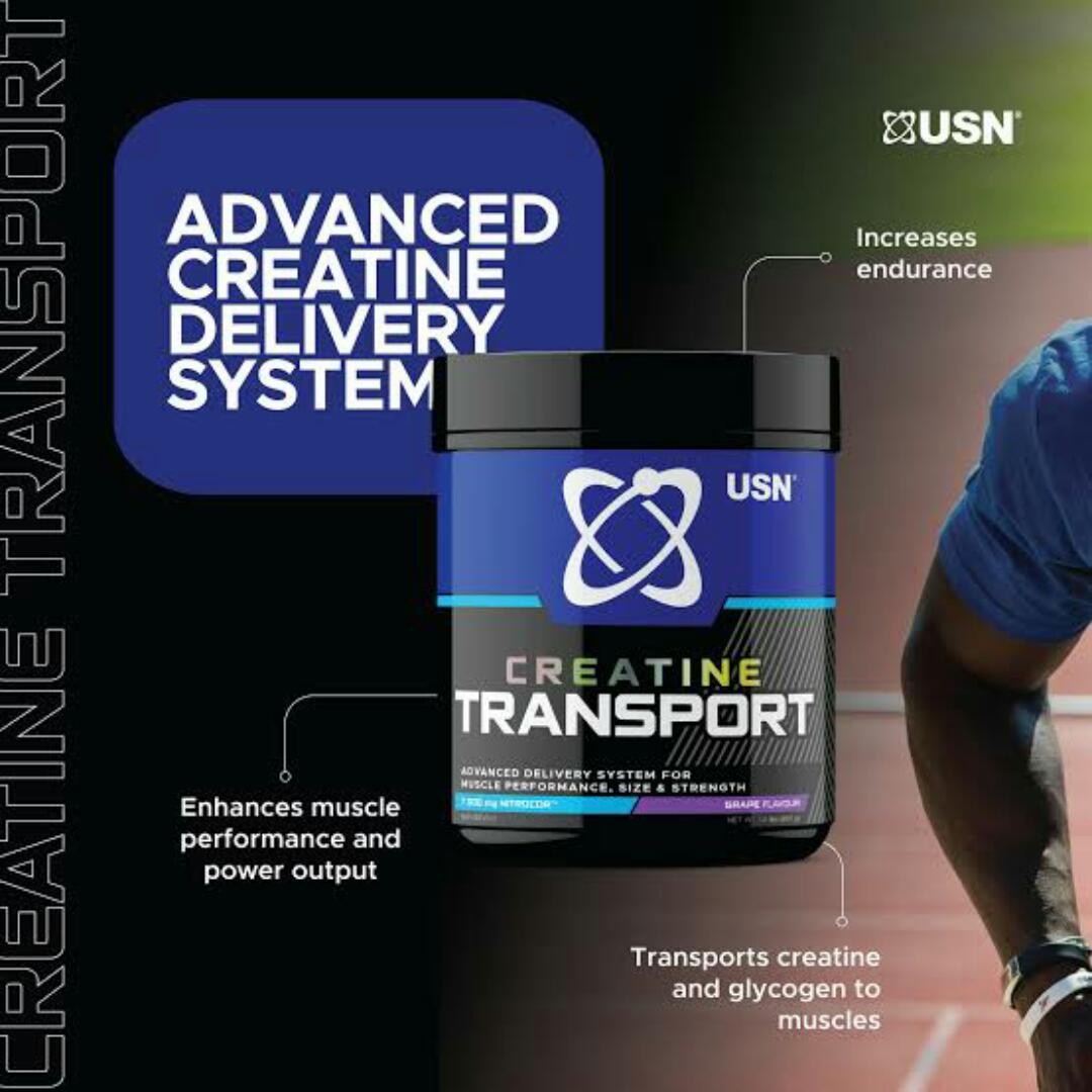 USN CREATINE TRANSPORT Advanced delivery system for Muscle performance,Size and strength NET WT 650 grams