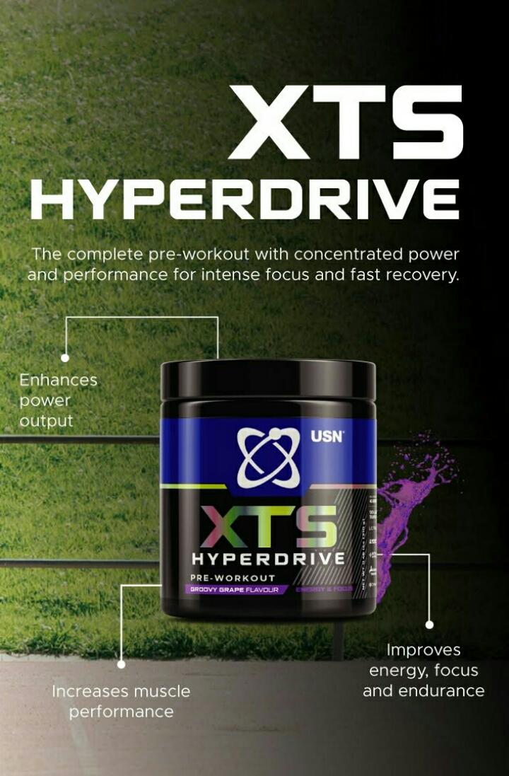 USN XTS HYPERDRIVE PRE-WORKOUT Energy and Focus NET WT 210 Grams