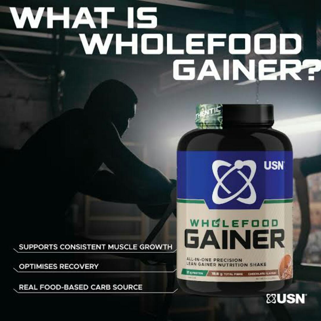 USN WHOLE FOOD GAINER All in one precision LEAN GAINER NUTRITION SHAKE Vanilla Flavor  NET WT 5.5 lbs(2.5kg)