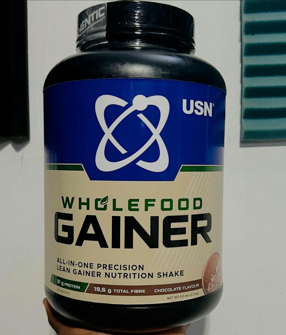 USN WHOLE FOOD GAINER All in one precision LEAN GAINER NUTRITION SHAKE Vanilla Flavor  NET WT 5.5 lbs(2.5kg)
