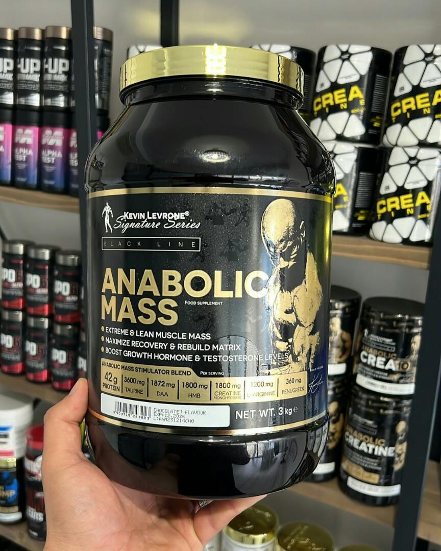 KEVIN LEVRONE Signature Series BLACK LINE  PRO MUSCLE BUILDING WEIGHT GAINER  Anaboli Mass Food supplement NET WT.3Kg