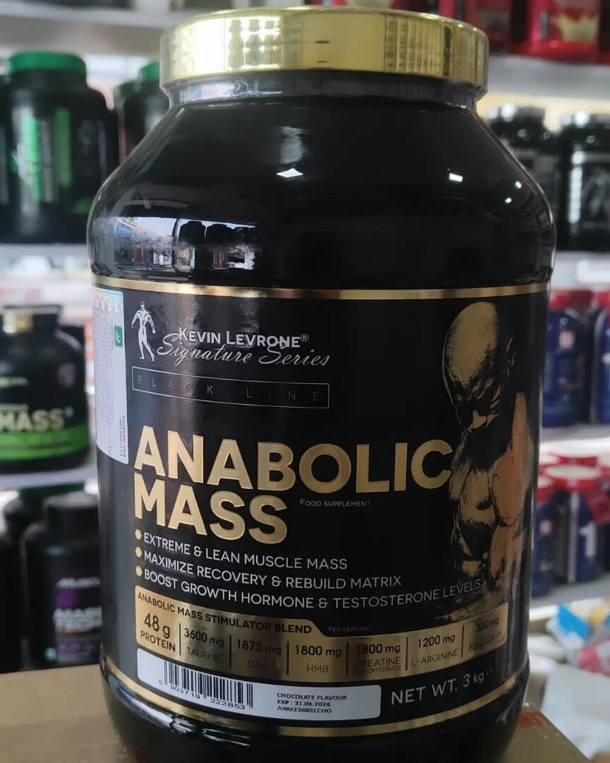 KEVIN LEVRONE Signature Series BLACK LINE  PRO MUSCLE BUILDING WEIGHT GAINER  Anaboli Mass Food supplement NET WT.3Kg