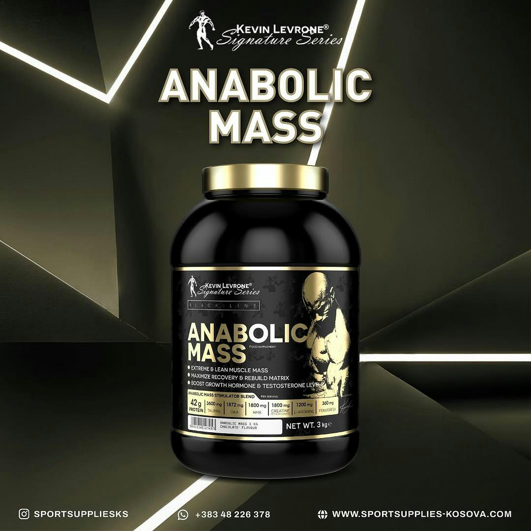KEVIN LEVRONE Signature Series BLACK LINE  PRO MUSCLE BUILDING WEIGHT GAINER  Anaboli Mass Food supplement NET WT.3Kg