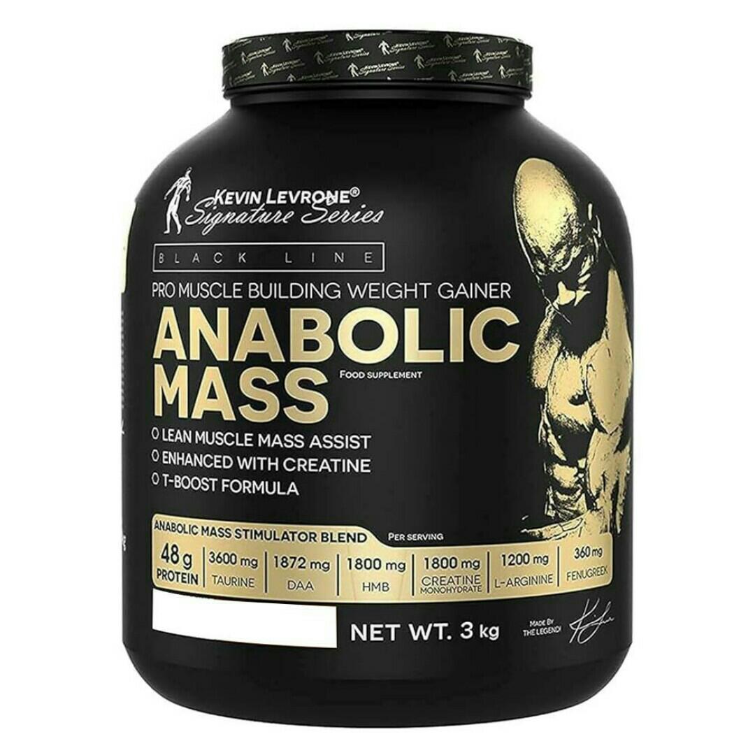 KEVIN LEVRONE Signature Series BLACK LINE  PRO MUSCLE BUILDING WEIGHT GAINER  Anaboli Mass Food supplement NET WT.3Kg