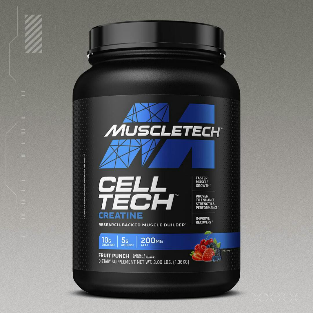 MUSCLETECH CELLTECH CREATINE Research-Backed Muscle Builder Faster muscle growth-Proven to enhance Strength and Performance-Improve Recovery NET WT 3LBS