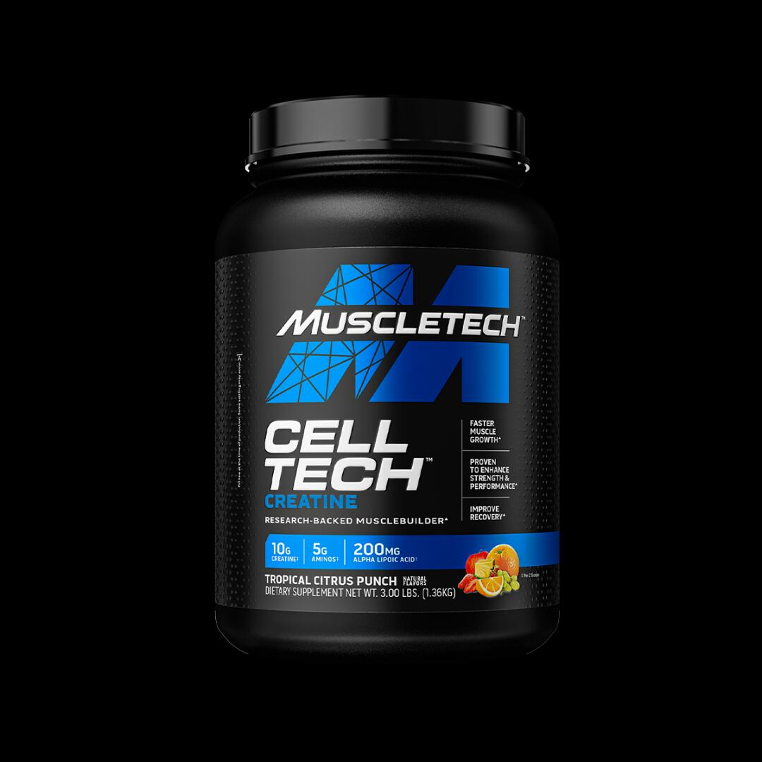 MUSCLETECH CELLTECH CREATINE Research-Backed Muscle Builder Faster muscle growth-Proven to enhance Strength and Performance-Improve Recovery NET WT 3LBS