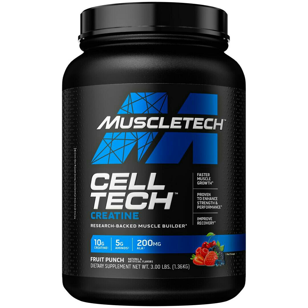 MUSCLETECH CELLTECH CREATINE Research-Backed Muscle Builder Faster muscle growth-Proven to enhance Strength and Performance-Improve Recovery NET WT 3LBS