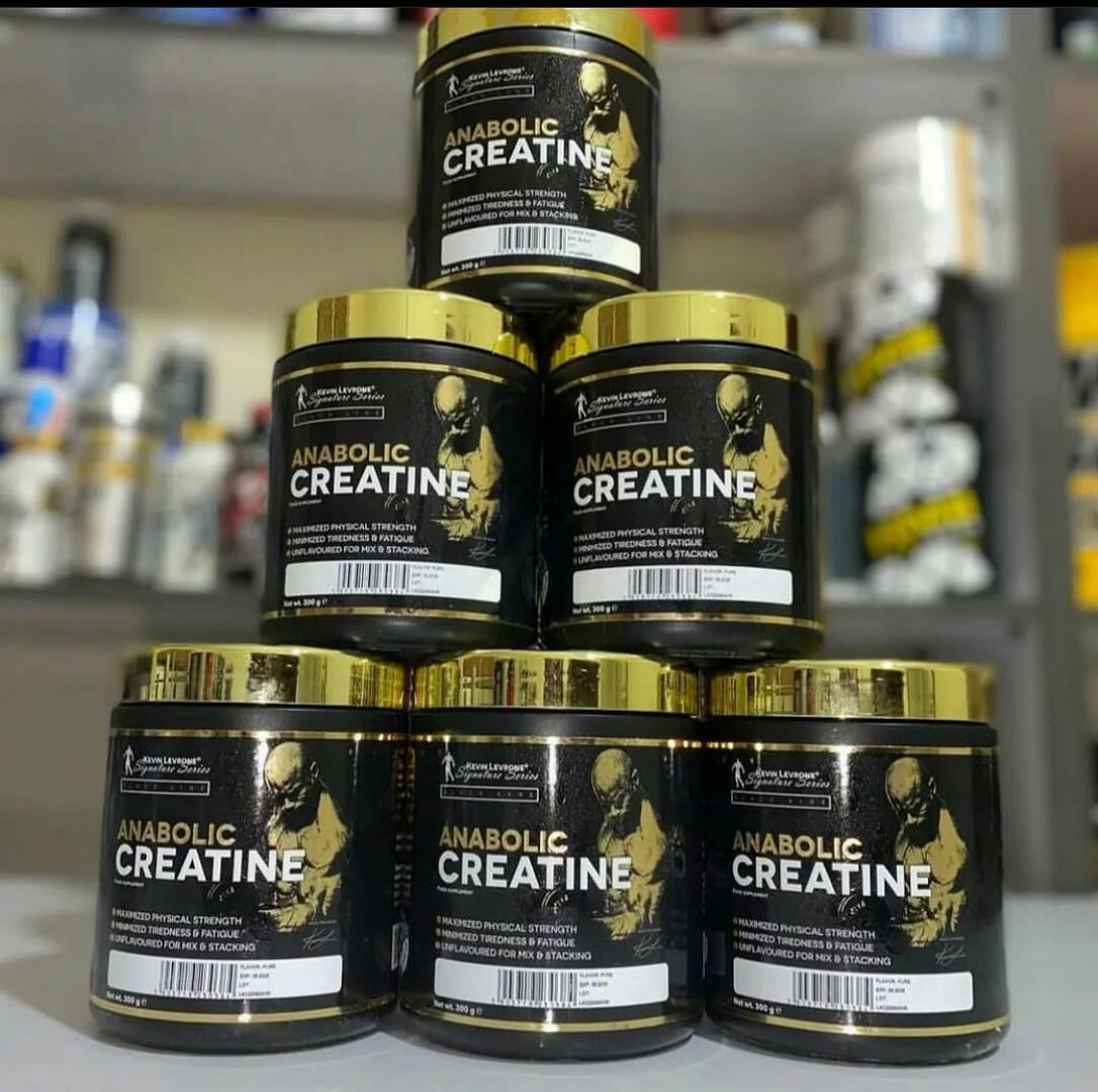 KEVIN LEVRONE SIGNATURE SERIES BLACK LINE ANABOLIC CREATINE Food supplement Maximized physical strength,Minimized tiredness and fatigue,Unflavored for mix and stacking 60 Servings NET WT 300Grams