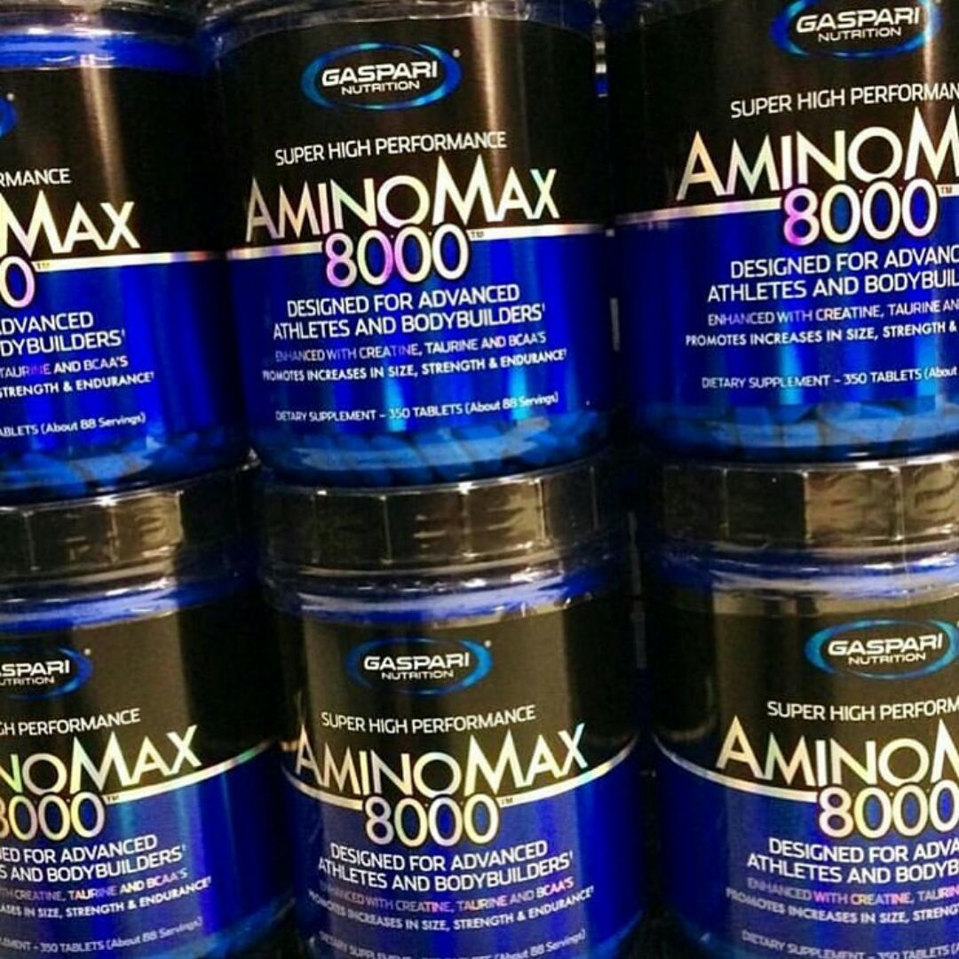 GASPARI NUTRITION 8000 SUPER HIGH PERFORMANCE AMINOMAX DESIGNED FOR ADVANCE ATHLETES AND BODYBUILDERS Enhanced with Creatine,Taurine and BCAA's DIETARY SUPPLEMENT-325 TABLETS(About 82 servings)