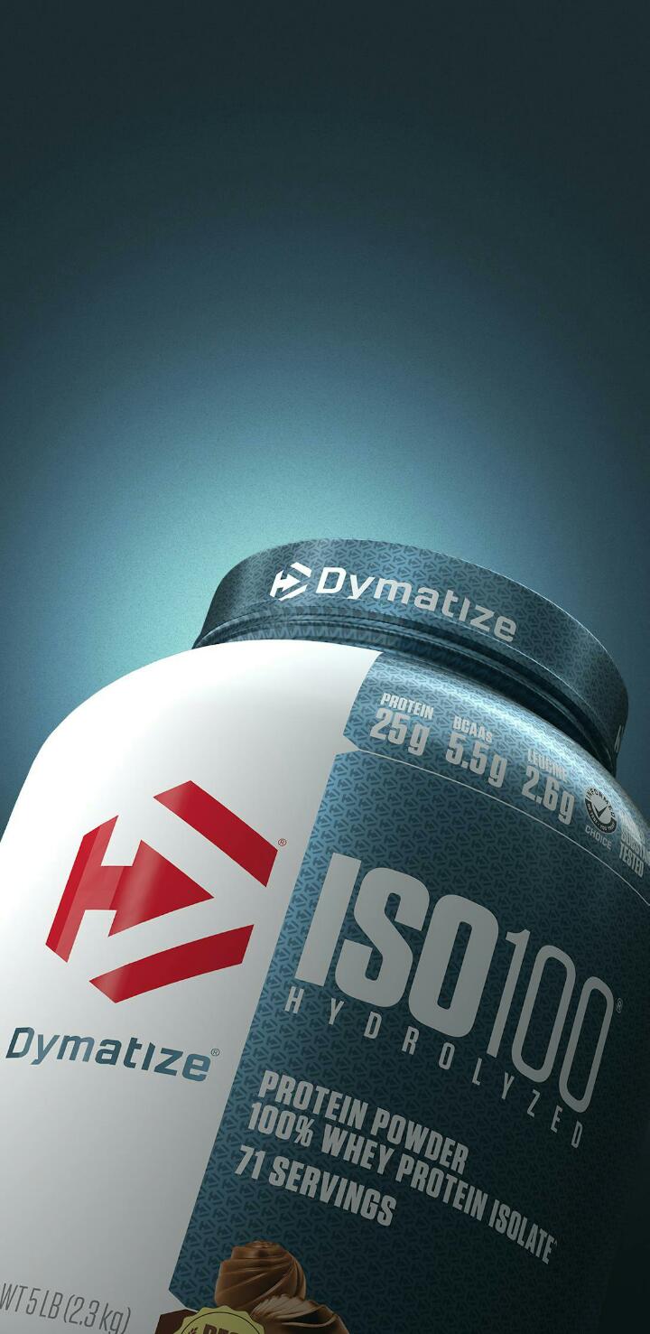 DYMATIZE ISO-100 HYDRO WHEY PROTEIN ISOLATE 76 Servings NET WT  5LB(2.3KG)