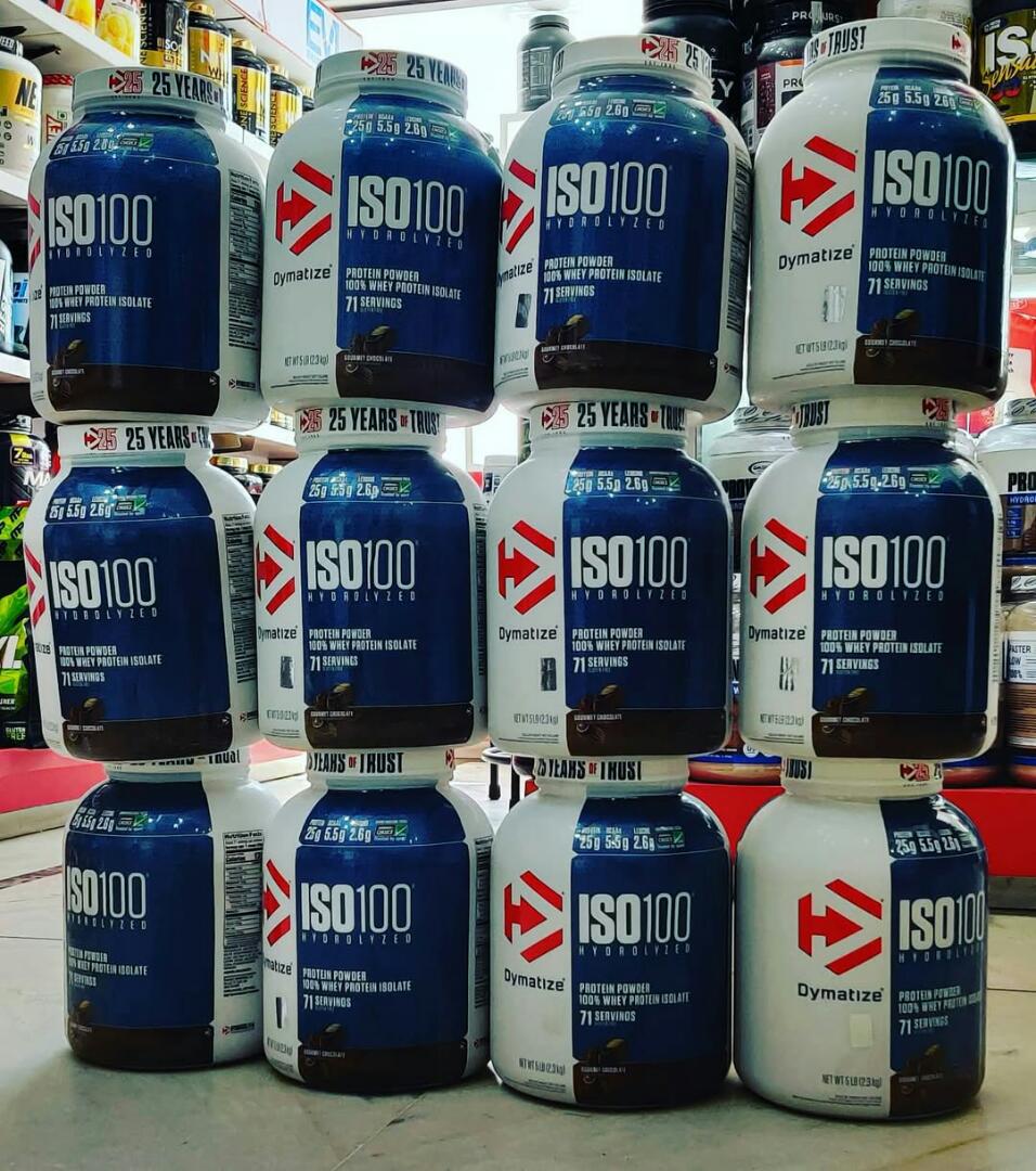DYMATIZE ISO-100 HYDRO WHEY PROTEIN ISOLATE 76 Servings NET WT  5LB(2.3KG)