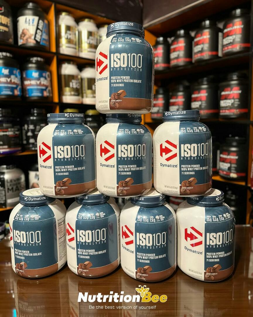 DYMATIZE ISO-100 HYDRO WHEY PROTEIN ISOLATE 76 Servings NET WT  5LB(2.3KG)