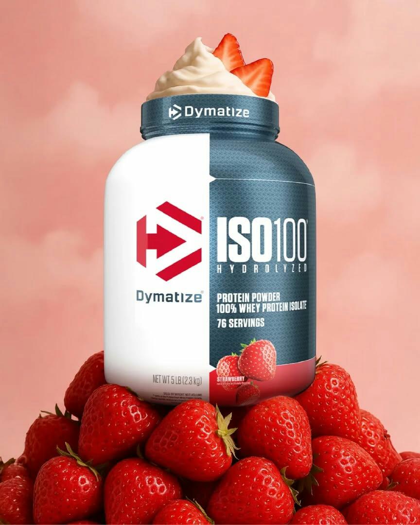 DYMATIZE ISO-100 HYDRO WHEY PROTEIN ISOLATE 76 Servings NET WT  5LB(2.3KG)