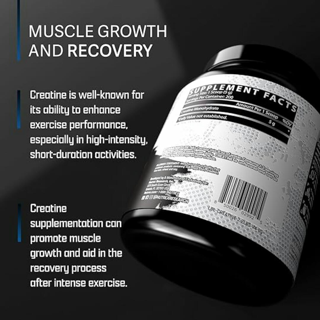 Nutrex Research CREATINE MONOHYDRATE Pure and Micronized Strength and Performance Powder Dietary Supplement 60 servings NET WT 300g UNFLAVORED