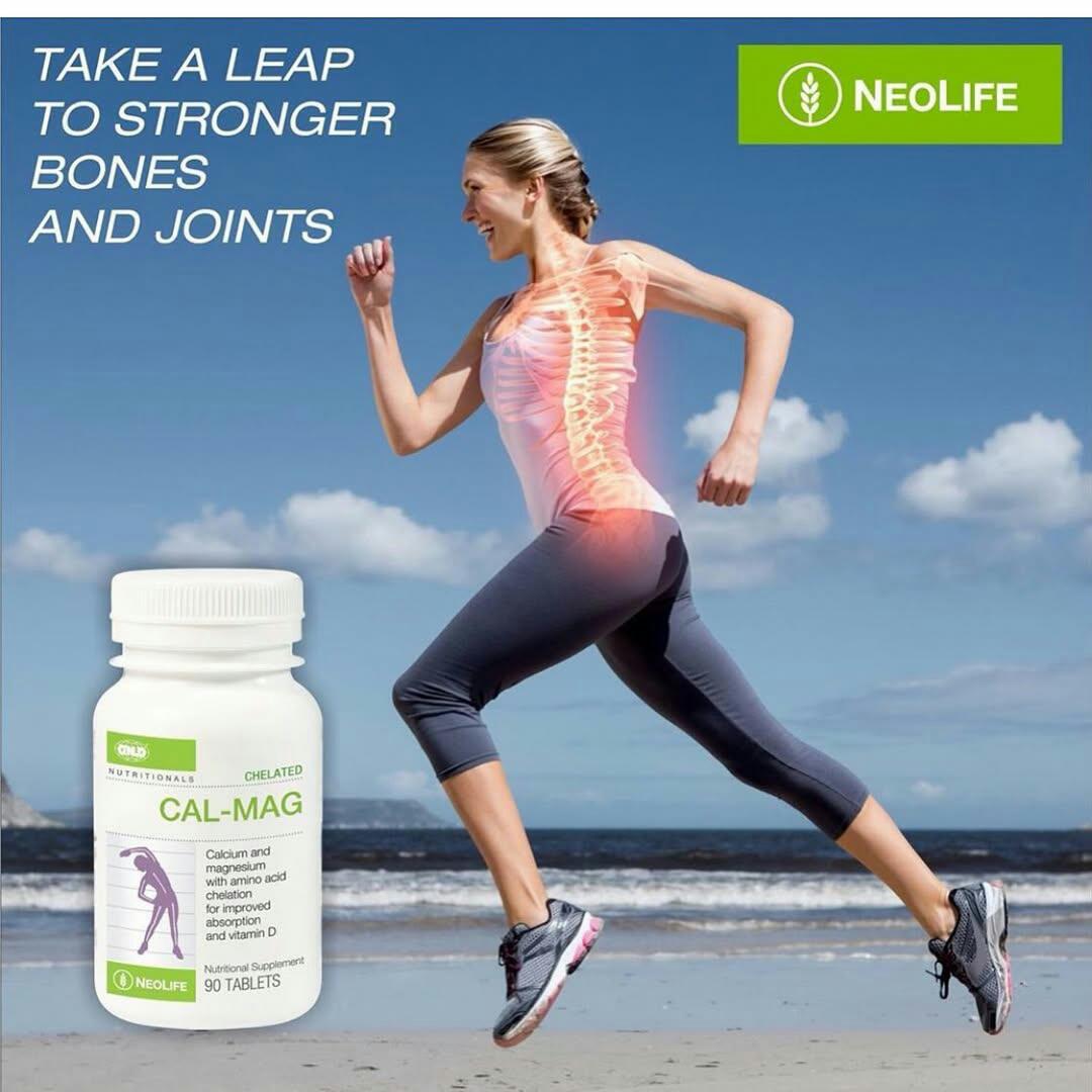 NEOLIFE CHELATED CAL-MAG Calcium and magnesium with amino acid ,Chelation for improved absorption and Vitamin D Nutritional supplement 90 Tablets