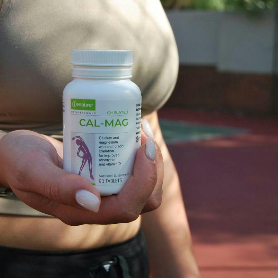 NEOLIFE CHELATED CAL-MAG Calcium and magnesium with amino acid ,Chelation for improved absorption and Vitamin D Nutritional supplement 90 Tablets