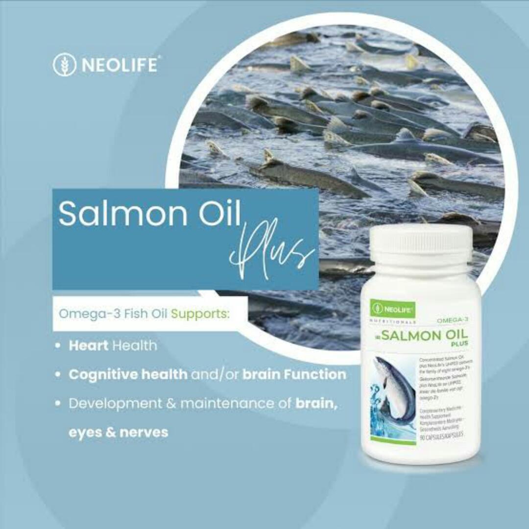 NEOLIFE SALMON OIL PLUS OMEGA-3 Pure and concentrated provides all eight Omega -3s Dietary supplement 90 SOFTGEL CAPSULES